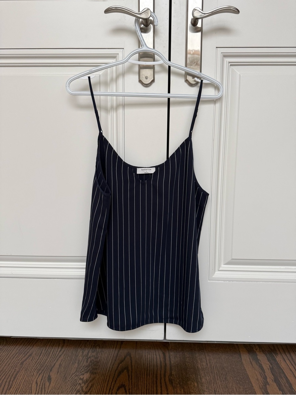 New Babaton Navy Pinstripe Cami Top